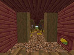 The inside of a barn