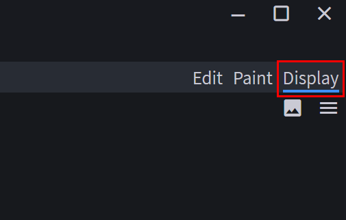 Display tab example